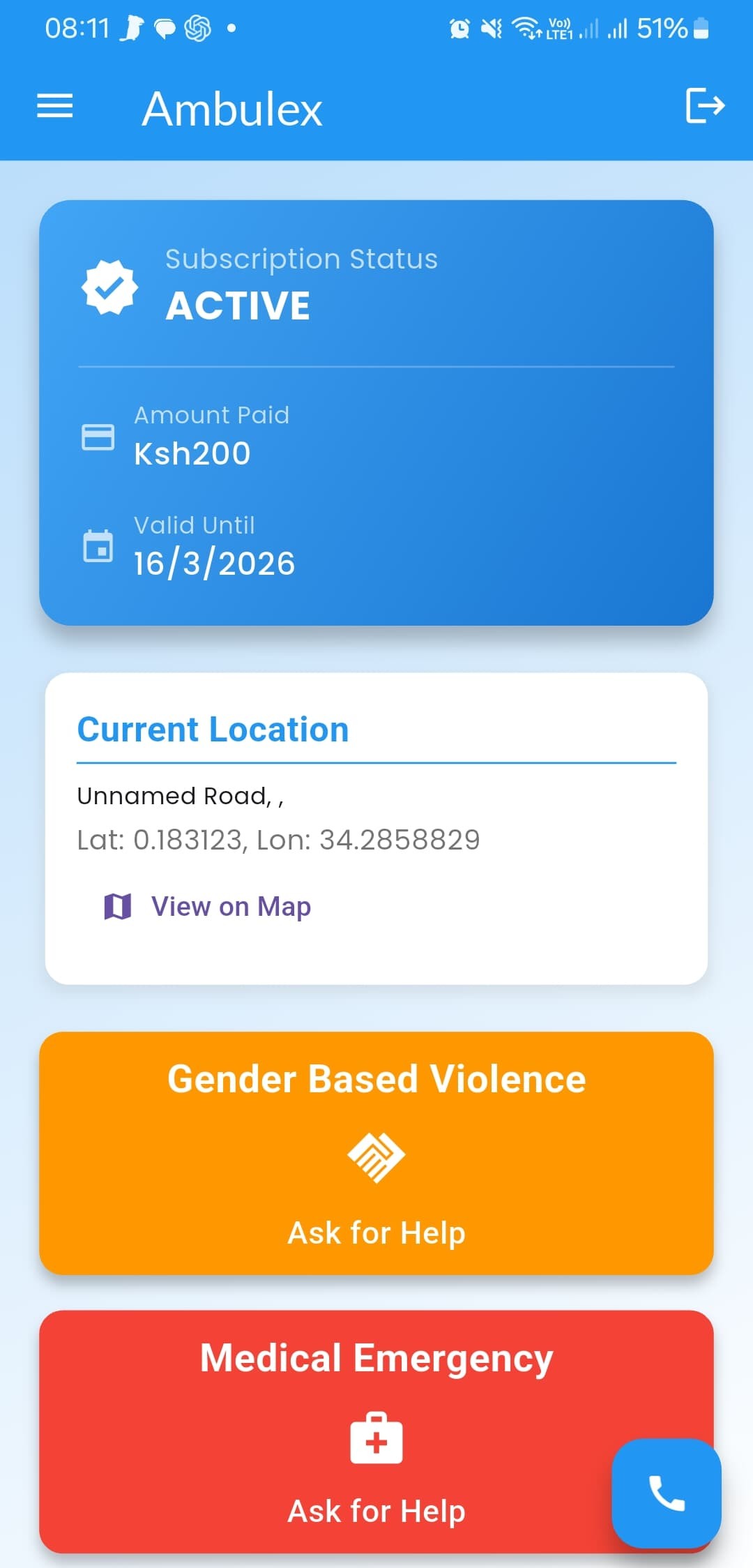 Ambulex Emergency App